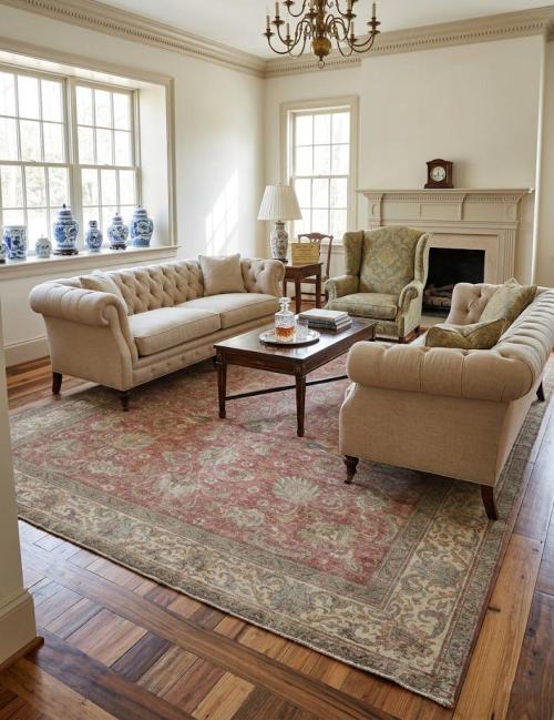 Antique Muted Distressed Floral 9'7X12'6 Tabriz Persian Rug