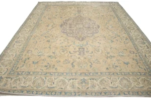 Distressed Antique Traditional 10X13 Tabriz Persian Rug