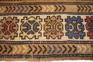 Semi Antique Tribal Geometric 4X6 Ghoochan Persian Rug