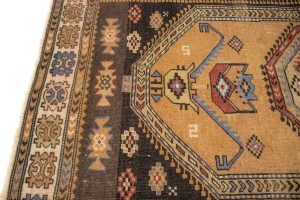 Semi Antique Tribal Geometric 4X6 Ghoochan Persian Rug