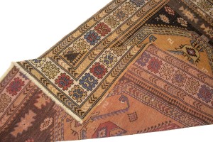 Semi Antique Tribal Geometric 4X6 Ghoochan Persian Rug