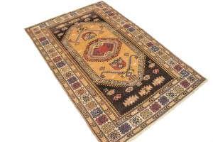 Semi Antique Tribal Geometric 4X6 Ghoochan Persian Rug