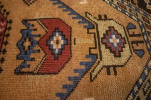 Semi Antique Tribal Geometric 4X6 Ghoochan Persian Rug