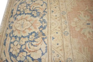 Antique Muted Distressed Floral 9'6X11'9 Kerman Persian Rug
