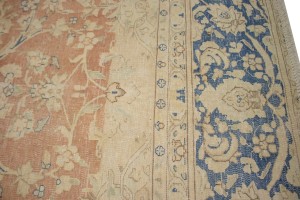 Antique Muted Distressed Floral 9'6X11'9 Kerman Persian Rug