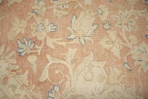 Antique Muted Distressed Floral 9'6X11'9 Kerman Persian Rug