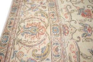 Antique Muted Floral Traditional 9X13 Tabriz Persian Rug