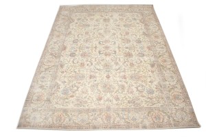 Antique Muted Floral Traditional 9X13 Tabriz Persian Rug