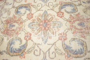 Antique Muted Floral Traditional 9X13 Tabriz Persian Rug