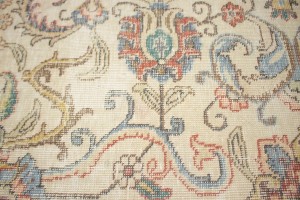 Antique Muted Floral Traditional 9X13 Tabriz Persian Rug