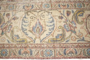 Antique Muted Floral Traditional 9X13 Tabriz Persian Rug