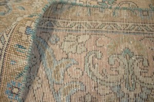 Distressed Muted Antique Traditional 10X13 Tabriz Persian Rug