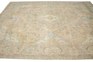 Distressed Muted Antique Traditional 10X13 Tabriz Persian Rug