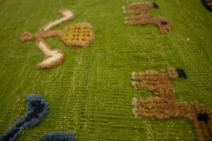 Multicolored Tribal Pictorial 4X5 Shiraz Kilim Persian Rug