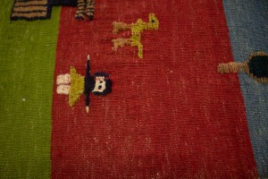 Multicolored Tribal Pictorial 4X5 Shiraz Kilim Persian Rug