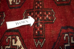 Semi Antique Tribal Red 4X5 Turkoman Persian Rug