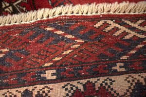 Semi Antique Tribal Red 4X5 Turkoman Persian Rug