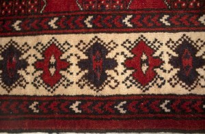 Semi Antique Tribal Red 4X5 Turkoman Persian Rug