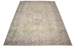 Antique Traditional Muted 10X13 Tabriz Persian Rug