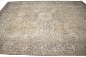 Antique Traditional Muted 10X13 Tabriz Persian Rug