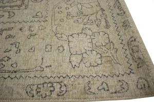 Muted Beige Antique Traditional 9'5X12'5 Tabriz Persian Oriental Rug