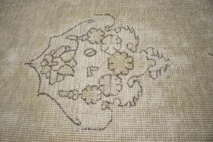 Muted Beige Antique Traditional 9'5X12'5 Tabriz Persian Oriental Rug