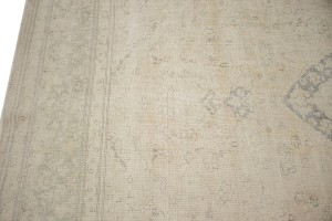 Muted Cream/Beige Antique Traditional 9'5X12'2 Kerman Persian Rug