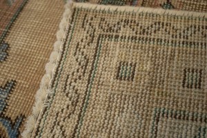 Antique Peach Beige Traditional 3'5X4'6 Tabriz Persian Rug