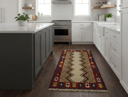 Vintage Multicolored Tribal 3X6 Shiraz Persian Rug