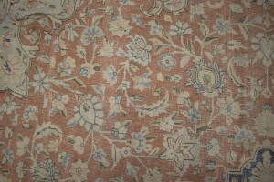 Distressed Antique Floral Classic Orange 10X13 Kerman Persian Rug