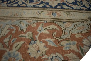 Distressed Antique Floral Classic Orange 10X13 Kerman Persian Rug