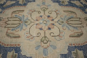 Distressed Antique Floral Classic Orange 10X13 Kerman Persian Rug