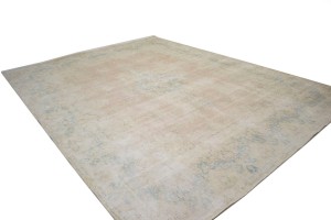 Antique Muted Distressed Traditional 10X13 Kerman Persian Rug