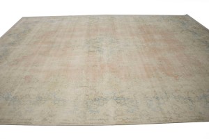 Antique Muted Distressed Traditional 10X13 Kerman Persian Rug