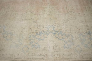 Antique Muted Distressed Traditional 10X13 Kerman Persian Rug