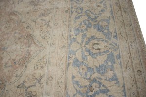 Antique Muted Traditional Floral 10X13 Kerman Persian Rug