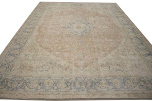 Antique Muted Traditional Floral 10X13 Kerman Persian Rug