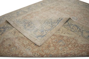 Antique Muted Traditional Floral 10X13 Kerman Persian Rug