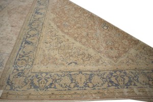 Antique Muted Traditional Floral 10X13 Kerman Persian Rug