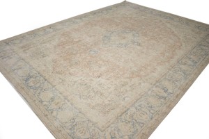 Antique Muted Traditional Floral 10X13 Kerman Persian Rug