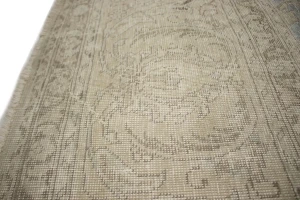 Antique Distressed Beige Traditional 9X13 Tabriz Persian Rug