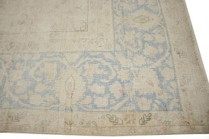 Antique Muted Distressed Floral 10X13 Kerman Persian Rug