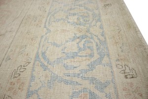 Antique Muted Distressed Floral 10X13 Kerman Persian Rug