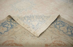 Antique Muted Distressed Floral 10X13 Kerman Persian Rug