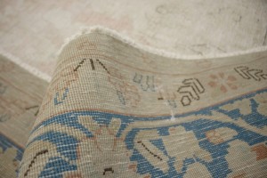 Antique Muted Distressed Floral 10X13 Kerman Persian Rug