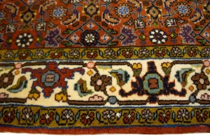 Vintage Orange Floral 4X5 Bidjar Persian Oriental Rug