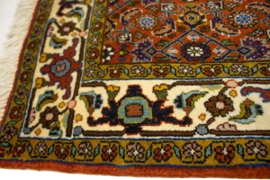 Vintage Orange Floral 4X5 Bidjar Persian Oriental Rug
