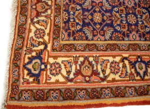 Vintage Rust Orange Floral 4X5 Bidjar Persian Rug