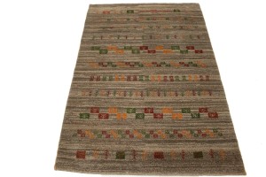 Vintage Brown Tribal Floral 3X5 Oriental Rug