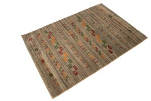 Vintage Brown Tribal Floral 3X5 Oriental Rug